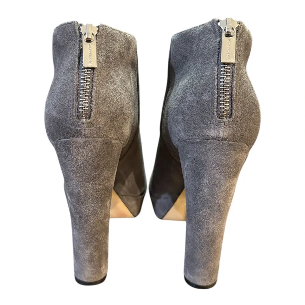 Michael Kors Gray Suede Platform Heeled Booties Women’s Size 10 M